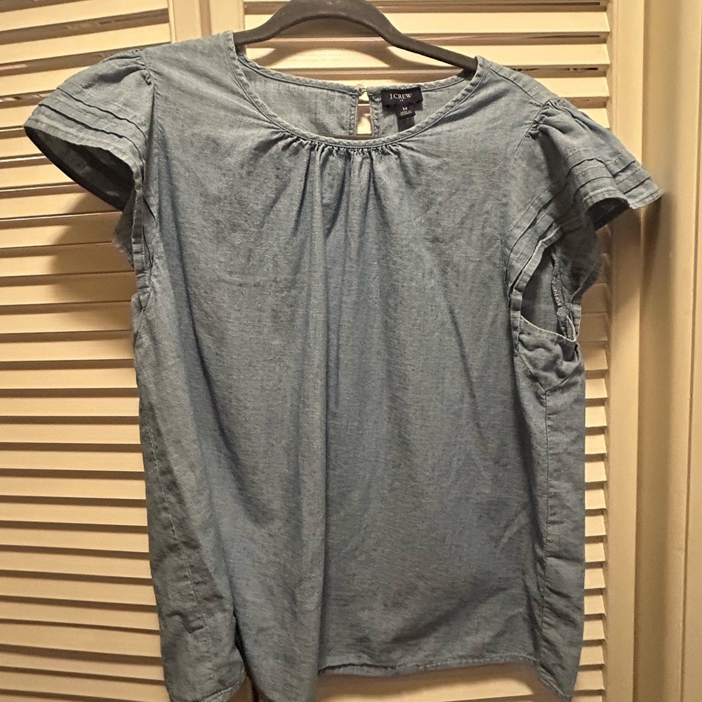 J. Crew Light Blue Blouse, Size M